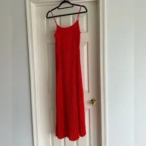 chinese dress ladies Banana Republic Women's Linen Maxi Dress Red/Orange